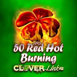 50 Red Hot Burning Clover Links slot icon by Novomatic, available at SlotRave Casino