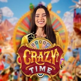 Crazy Time slot logo by Evolution at SlotRave CasinoCrazy Time