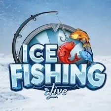 Ice Fishing Live slot logo by Evolution at SlotRave Casino